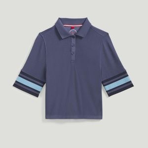 BNWT Wilson Sheridan mesh polo size medium navy